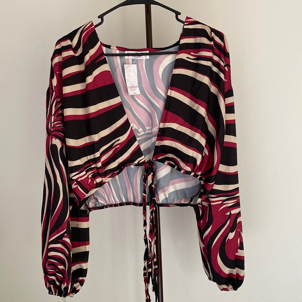 NWT FLORENCIA Wrap Blouse